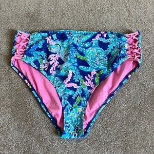 Lilly Pulitzer Blue and Pink Bikini Bottom